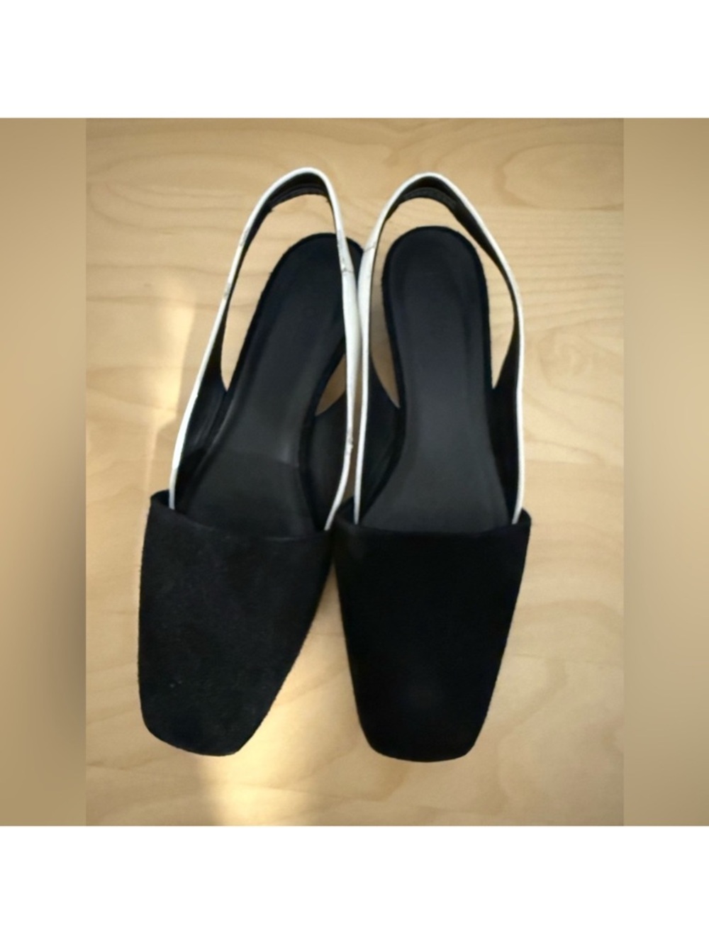 Neous Black & White Slingback Mini Heels - Picture 7 of 7